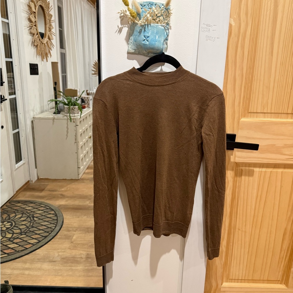 NAADAM Camel Colored Silk and Cashmere Sweater/ Top
